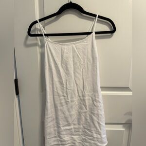 White Linen Mini Dress